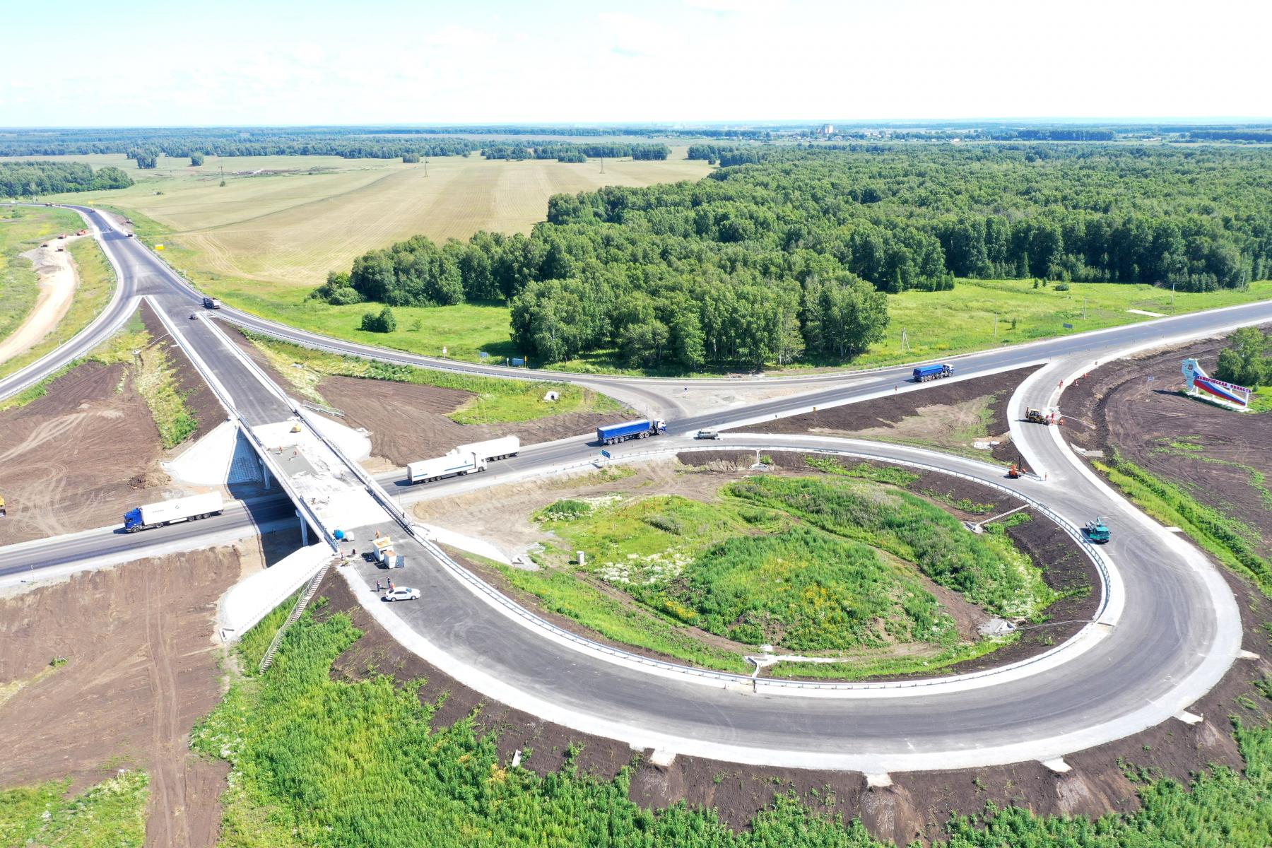 Фото Развязку на границе Новосибирской области и Кузбасса откроют в сентябре 2021 года 2